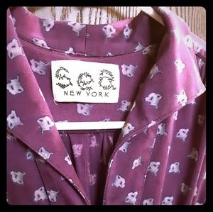 Wolf ~Sea~ Purple Bohemian Mini Dress ASO